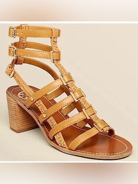 Tory Burch Reggie leather gladiator sandals  Tan Sz 7.5